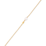 Mykonos Gold Pearl Bracelet by LAVANA, with geometric metal accent