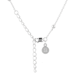 Nara Silver Station Chain Necklace by Lavana, with fine cable chain and polished bead stations, clasp