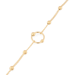 Nexus Gold Link Bracelet by Lavana, with open ring focal and bead stations - 2