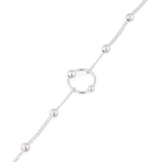 Nexus Silver Link Bracelet by Lavana, with open ring focal and bead stations - 2