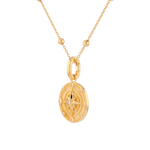 Northern Cross Diamond Pendant by Lavana in 18k gold plated sterling silver with diamond cardinal detail