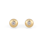 Orbit-Gold-Stud-Earrings-Small-by-LAVANA-with-rounded-bezel-and-central-lab-grown-diamond