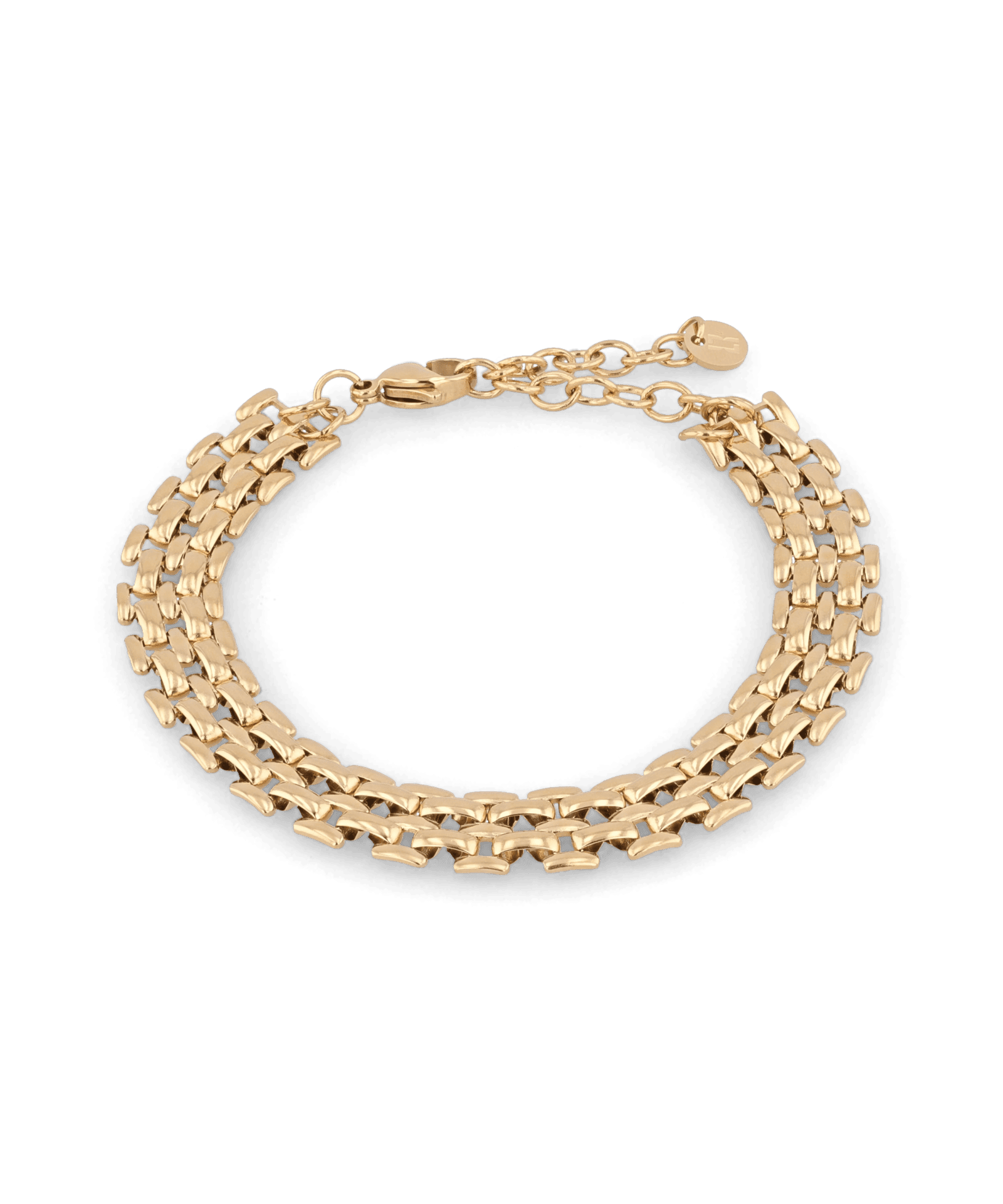 Panther Link Gold Bracelet by Lavana, bold sculptural chain links - 1