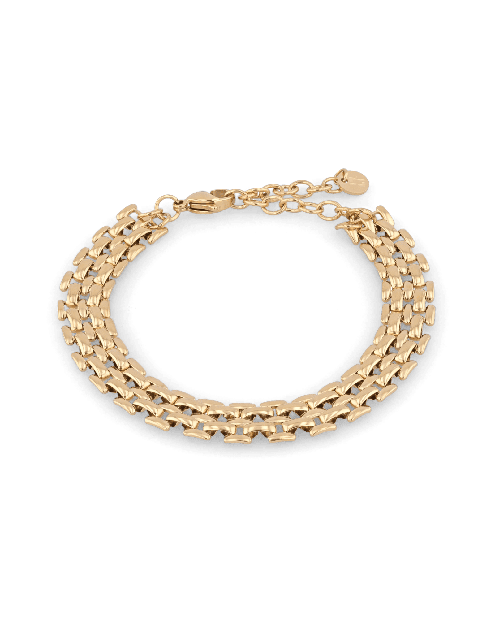 Panther Link Gold Bracelet by Lavana, bold sculptural chain links - 1