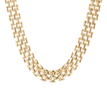 Panther Link Gold Chain Necklace by Lavana, chunky polished panther links