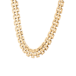 Panther Link Gold Chain Necklace by Lavana, chunky polished panther links