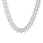 Panther Link Silver Chain Necklace by Lavana, chunky polished panther links