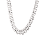 Panther Link Silver Chain Necklace by Lavana, chunky polished panther links