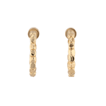 Pebble Textured Gold Hoop Earrings by LAVANA, rounded pebble surface hoops