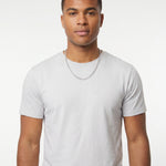 Porto Silver Curb Chain Necklace by Lavana on model