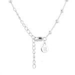 Raleigh Silver Station Chain Necklace by Lavana, with fuller bead stations along a fine chain, clasp