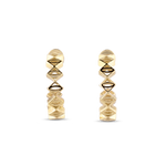 Rhombus Geometric Gold Hoop Earrings by Lavana with stacked rhombus prism shapes