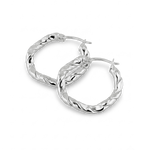 Ripples Silver Hoop Earrings by Lavana, rounded hoops with organic ripple texture