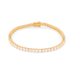 Roland Gold Diamond Tennis Bracelet by Lavana Prong Set Classic Tennis Style with a Secure Double Latch Clasp