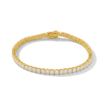 Roland Gold Diamond Tennis Bracelet by Lavana prong set classic tennis style with a secure double latch clasp 1