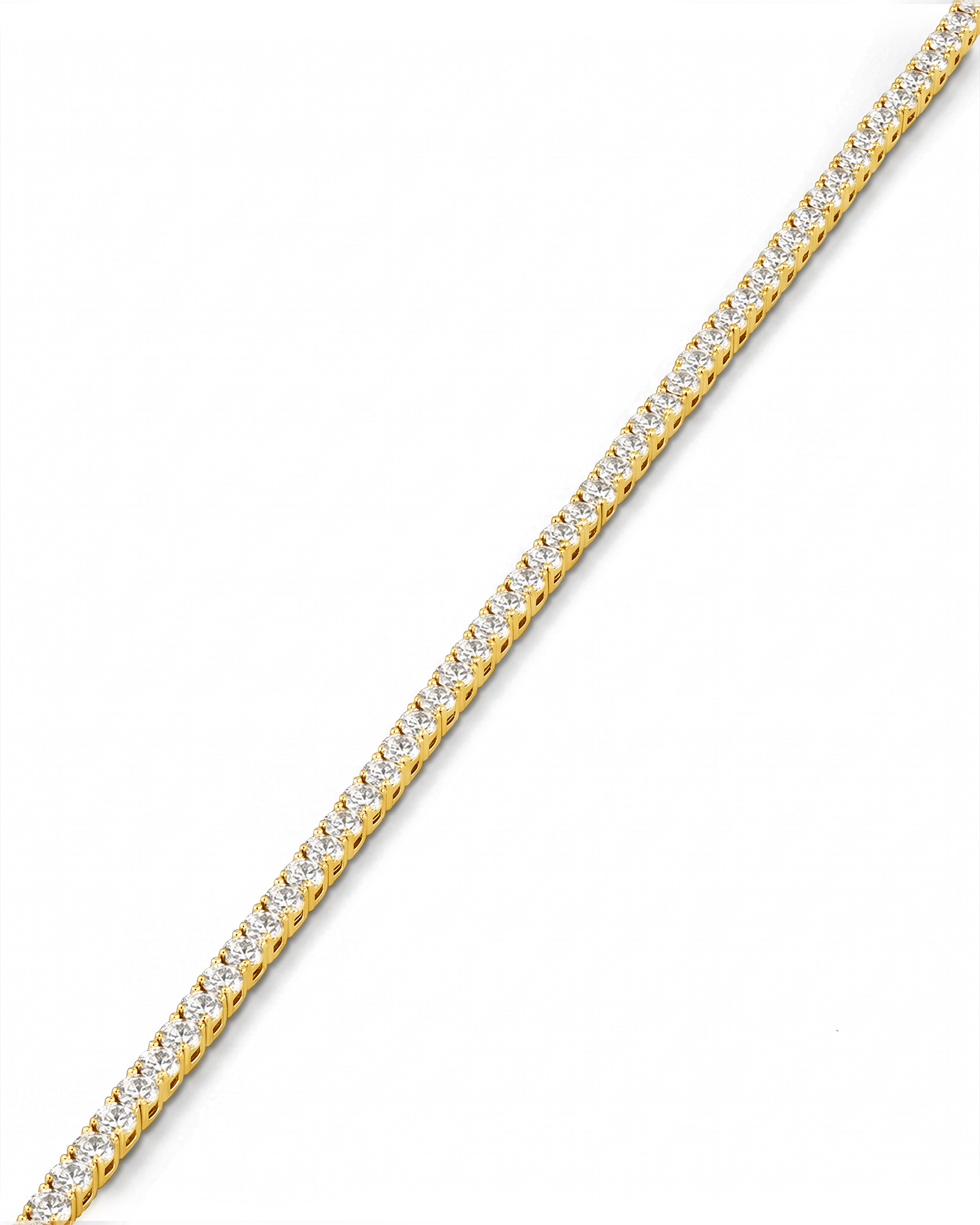 Roland Gold Diamond Tennis Bracelet by Lavana Prong Set Classic Tennis Style with a Secure Double Latch Clasp