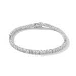 Roland Silver Diamond Tennis Bracelet by Lavana prong set classic tennis style with a secure double latch clasp 1