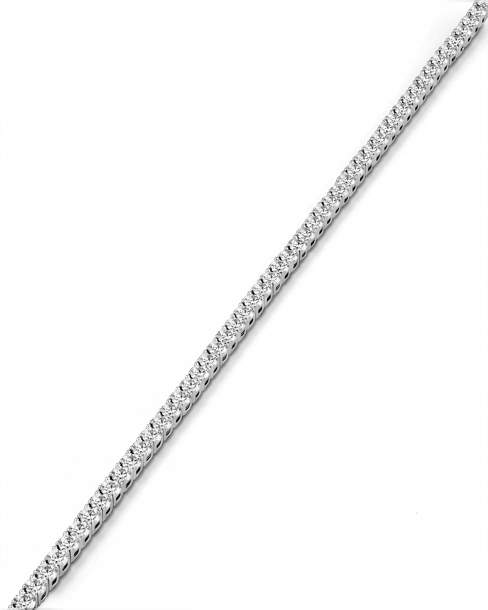 Roland Silver Diamond Tennis Bracelet by Lavana prong set classic tennis style with a secure double latch clasp 2