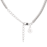 Savannah Silver Spiga Chain Necklace by Lavana, with woven, textured links, clasp