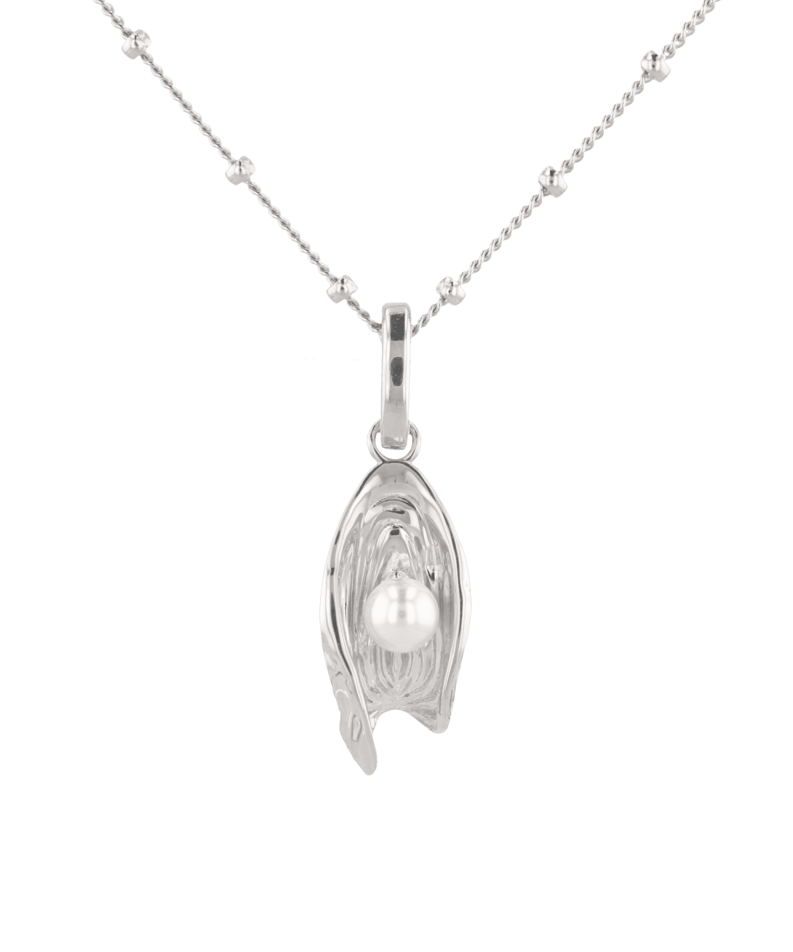 Sea Treasure Sterling Silver Pendant by LAVANA Shell inspired pendant with freshwater pearl