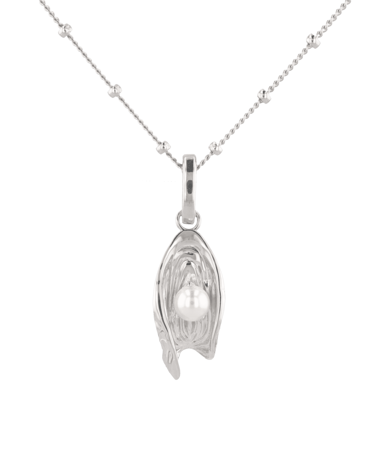 Sea Treasure Sterling Silver Pendant by LAVANA Shell inspired pendant with freshwater pearl