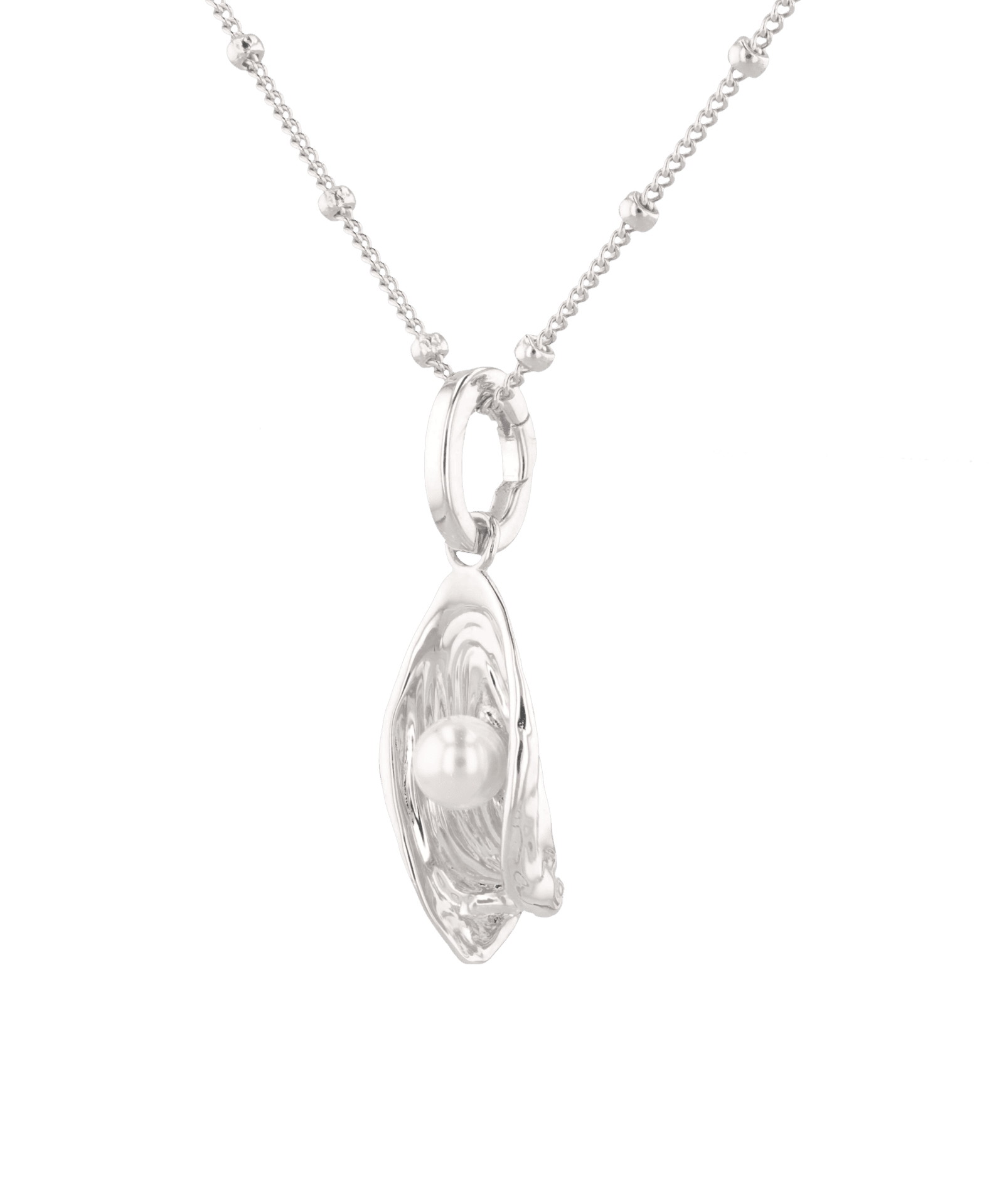 Sea Treasure Sterling Silver Pendant by LAVANA Shell inspired pendant with freshwater pearl