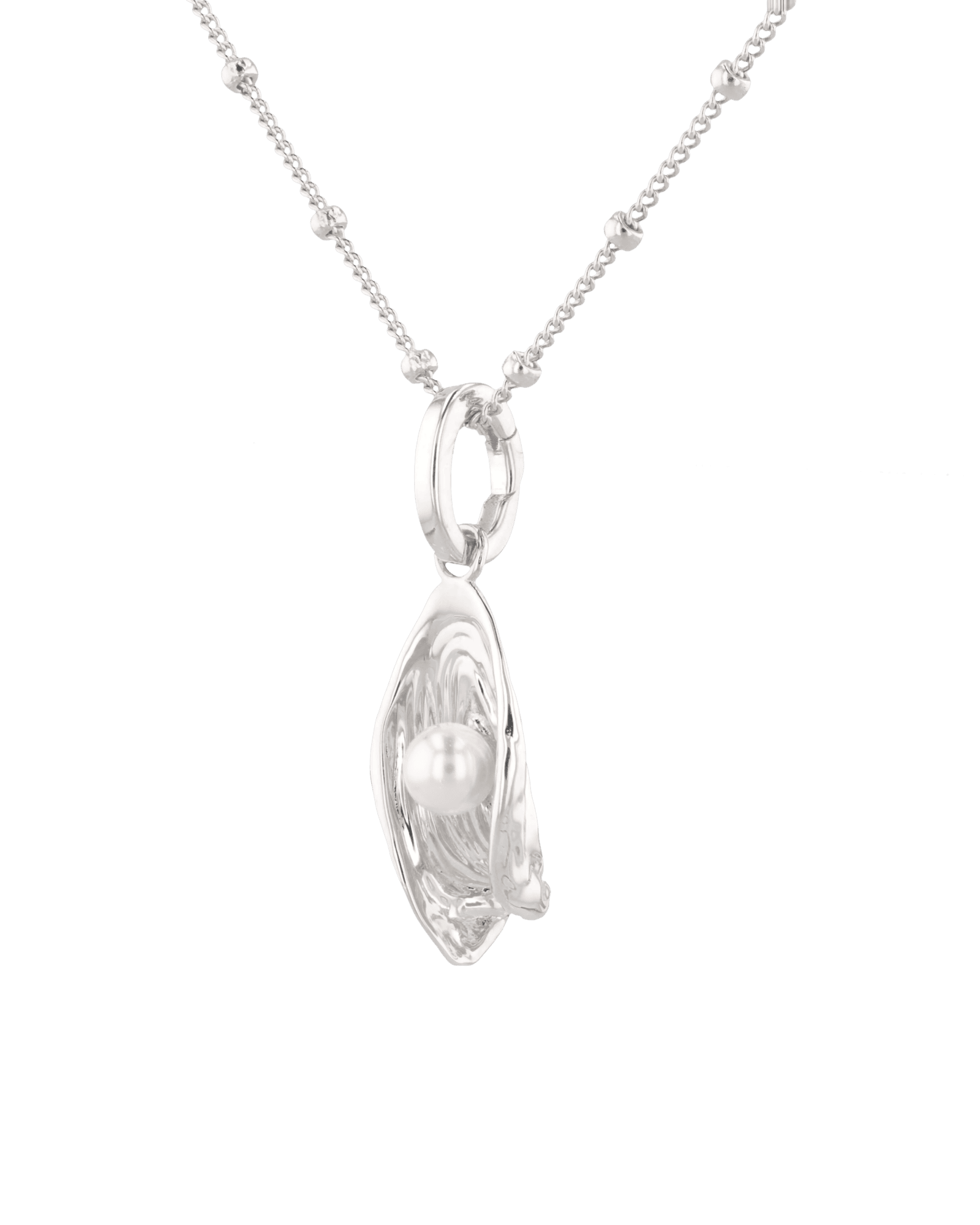 Sea Treasure Sterling Silver Pendant by LAVANA Shell inspired pendant with freshwater pearl