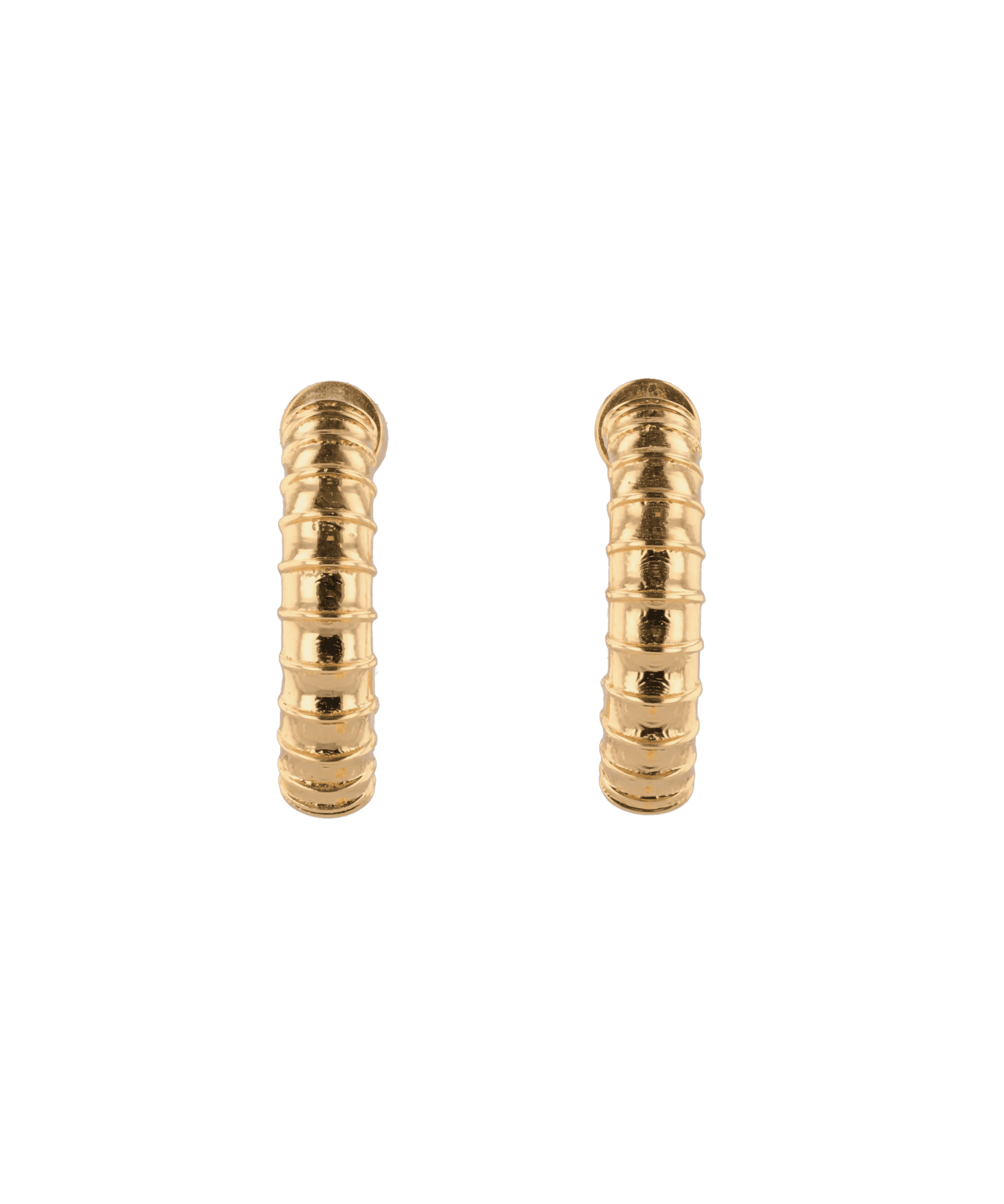 Serpentine Gold Hoop Earrings by Lavana featuring snake scale texture and criss cross gallery