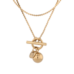 Serpentine Gold Lariat Chain Necklace by Lavana fine serpentine chain with polished lariat drop