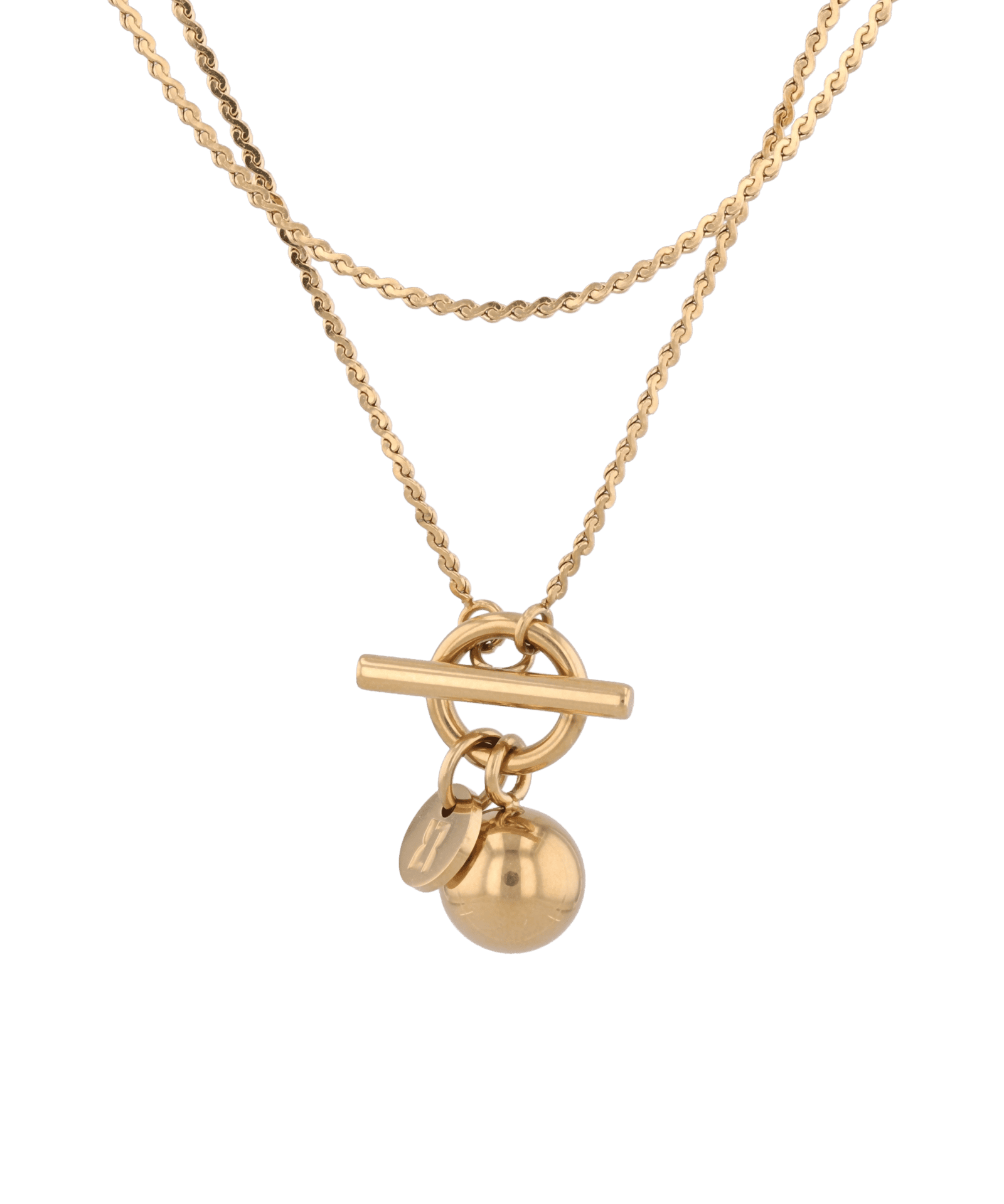 Serpentine Gold Lariat Chain Necklace by Lavana fine serpentine chain with polished lariat drop