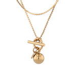 Serpentine Gold Lariat Chain Necklace by Lavana fine serpentine chain with polished lariat drop