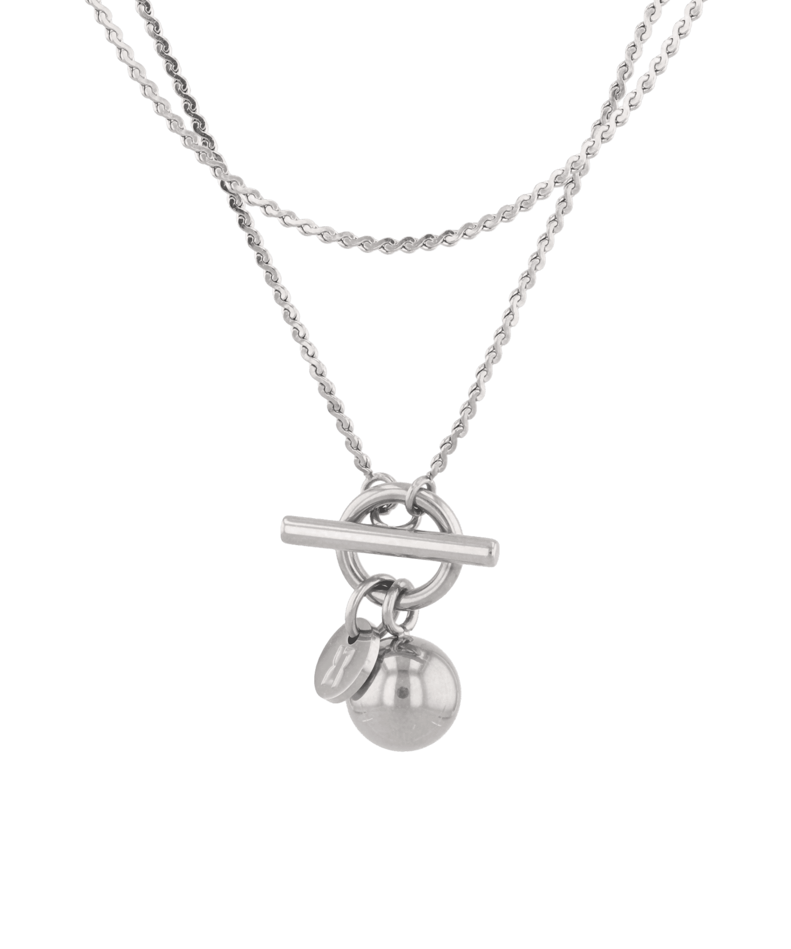 Serpentine Silver Lariat Chain Necklace by Lavana fine serpentine chain with polished lariat drop