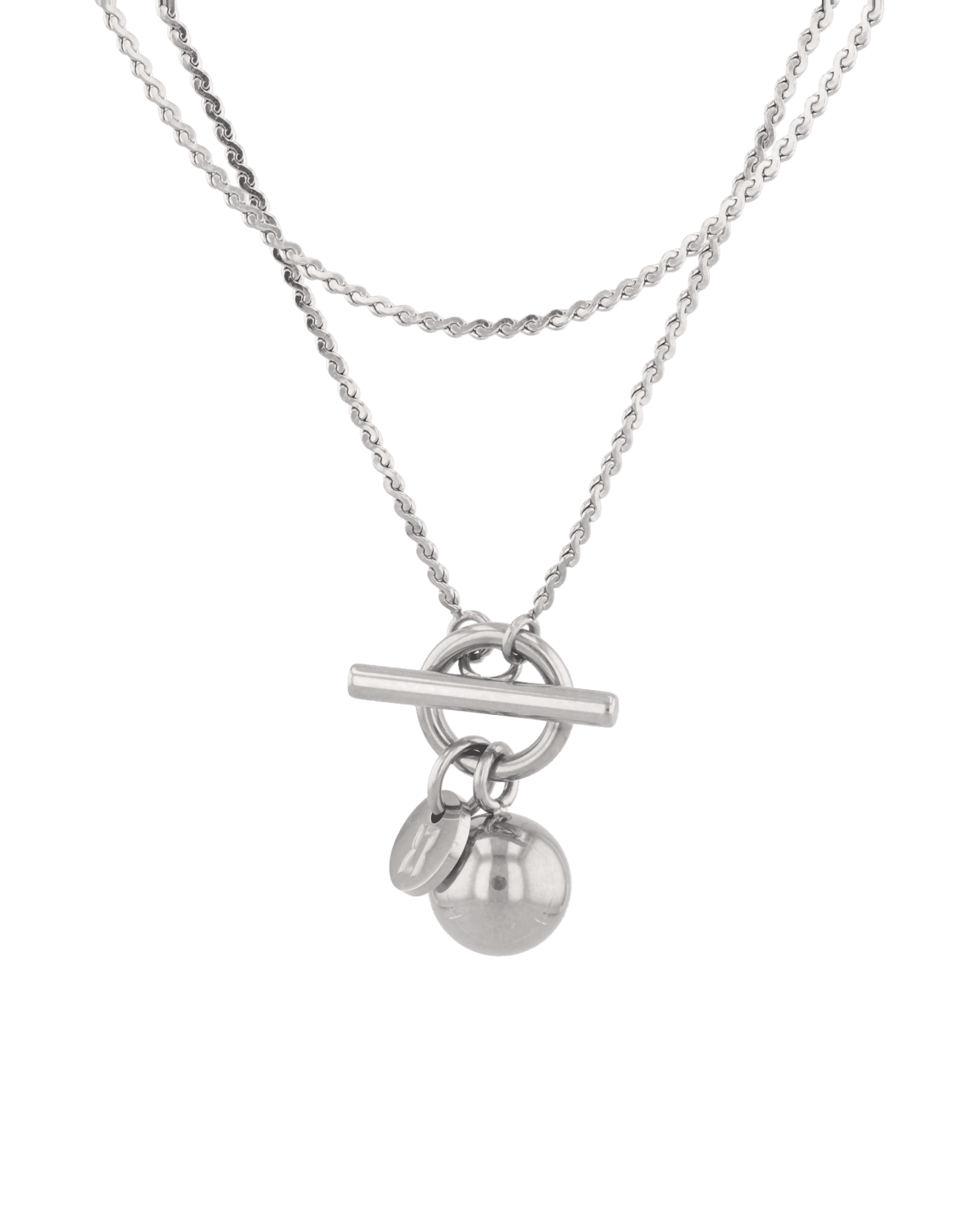 Serpentine Silver Lariat Chain Necklace by Lavana fine serpentine chain with polished lariat drop