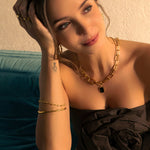 Small Illuminate Gold Diamond Bracelet by Lavana, on model; with classic petite bezel set lab grown diamonds and slider