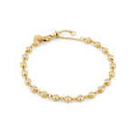Small Illuminate gold diamond bracelet by Lavana with petite bezel set lab grown diamonds and slider adjuster 1