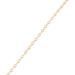 Small Illuminate gold diamond bracelet by Lavana, with petite bezel set lab grown diamonds and slider adjuster