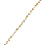 Small Illuminate gold diamond bracelet by Lavana, with petite bezel set lab grown diamonds and slider adjuster