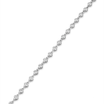 Small Illuminate silver diamond bracelet by Lavana, with petite bezel set lab grown diamonds and slider adjuster