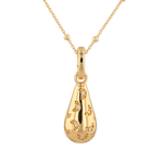 Stardust Raindrop Gold Pendant by Lavana, with crescent moons and lab-grown diamonds - 1