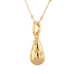 Stardust Raindrop Gold Pendant by Lavana, with crescent moons and lab-grown diamonds - 2