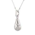 Stardust Raindrop Silver Pendant by Lavana, with crescent moons and lab-grown diamonds - 1