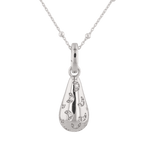 Stardust Raindrop Silver Pendant by Lavana, with crescent moons and lab-grown diamonds - 2