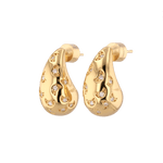 Stardust Raindrop gold earrings by Lavana with lab grown diamonds