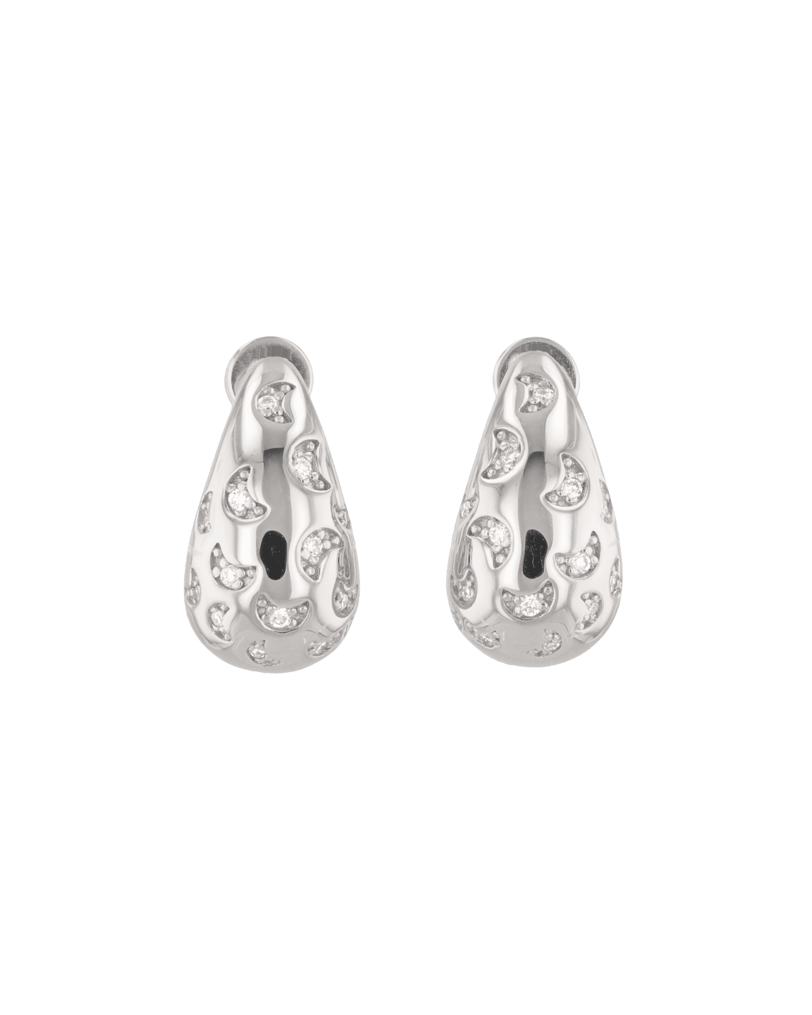 Stardust Raindrop silver earrings by Lavana with lab grown diamonds