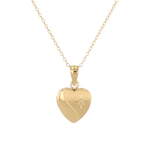 Sway Heart Diamond Locket Necklace Gold by Lavana, curved line heart with diamond on 45cm chain