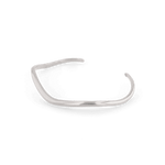 Sway Thin Silver Cuff Bracelet by Lavana, slim V-shaped open cuff