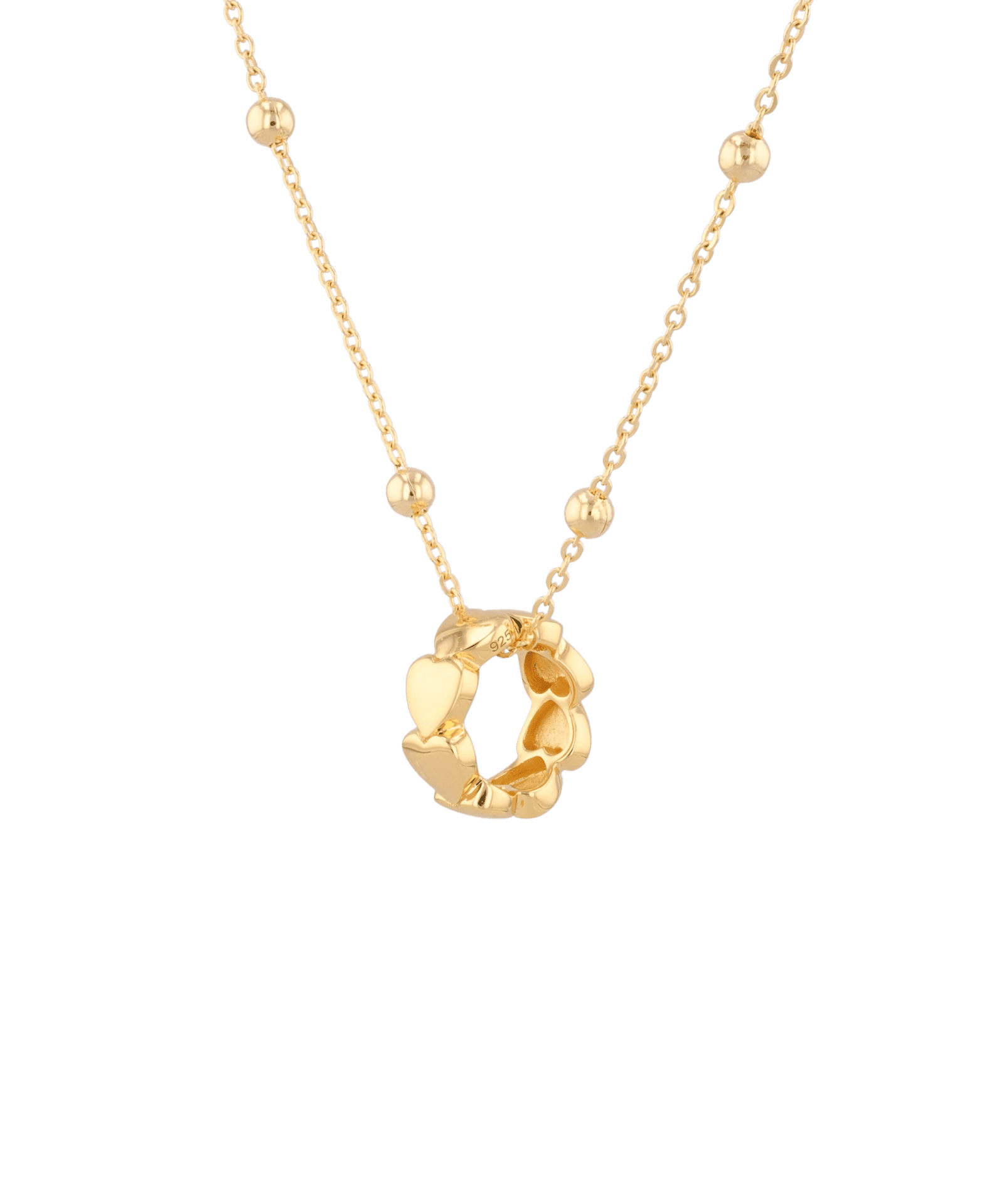 Sweetheart Gold Pendant by Lavana, polished heart motif charm - 1