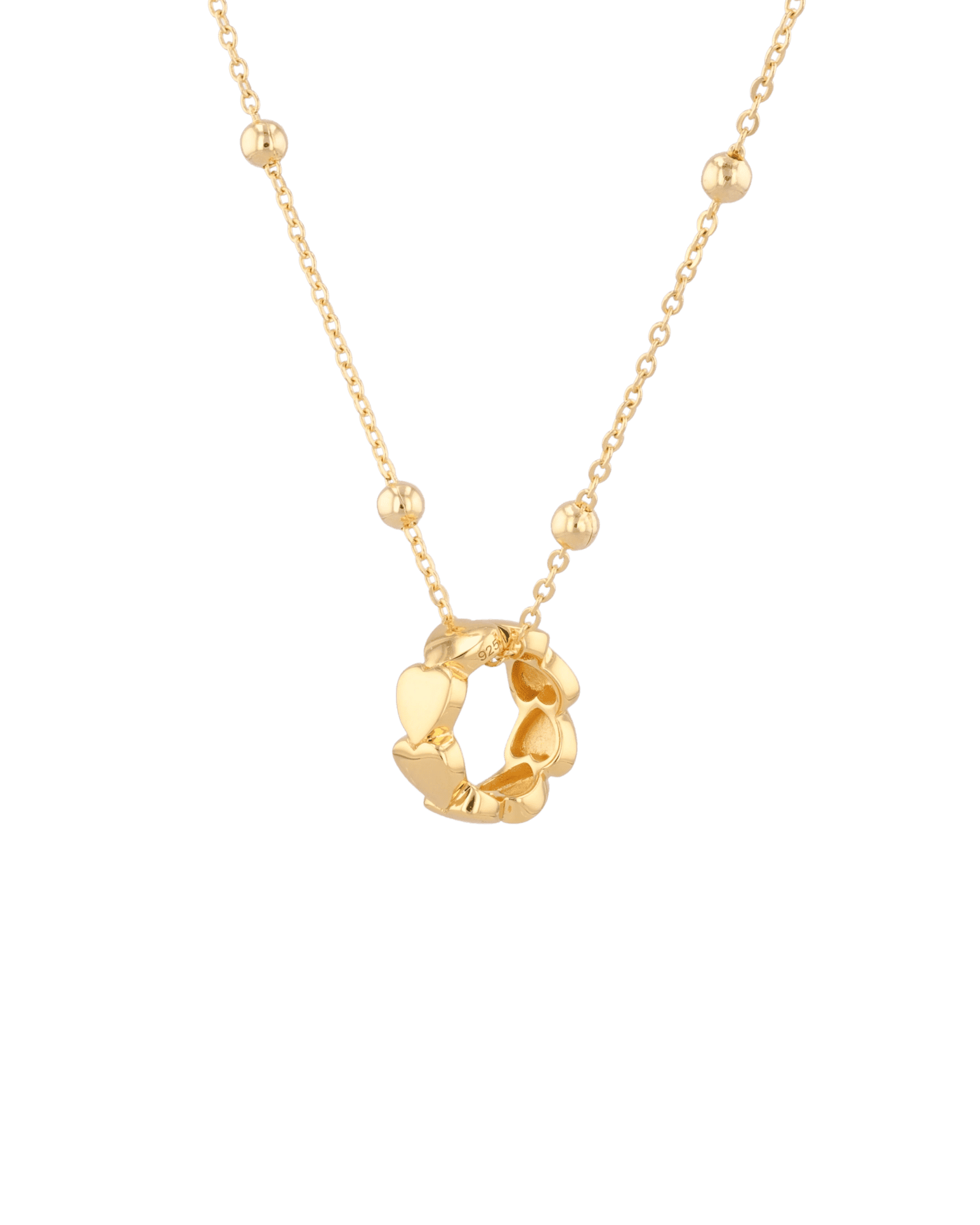 Sweetheart Gold Pendant by Lavana, polished heart motif charm - 1