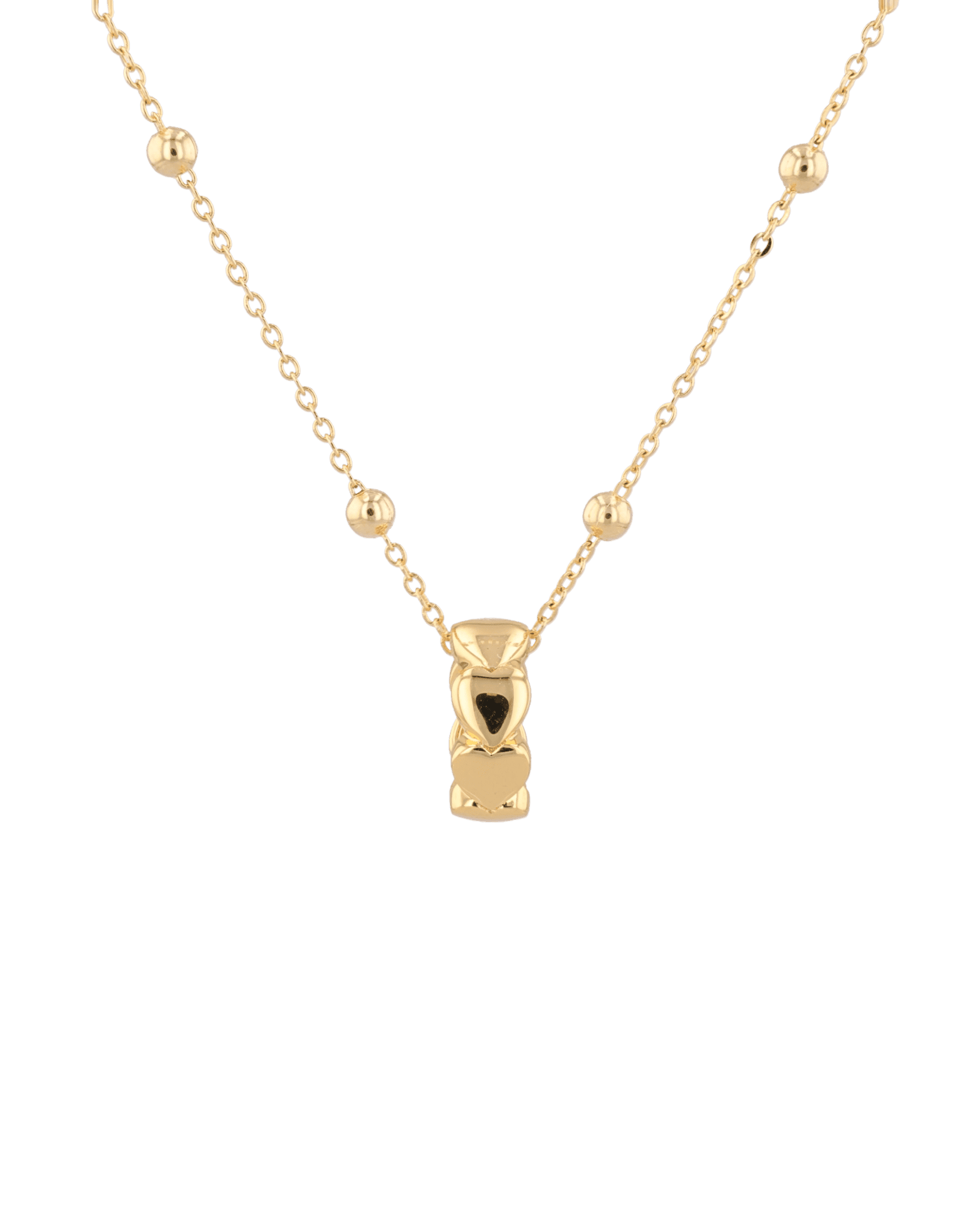 Sweetheart Gold Pendant by Lavana, polished heart motif charm - 2