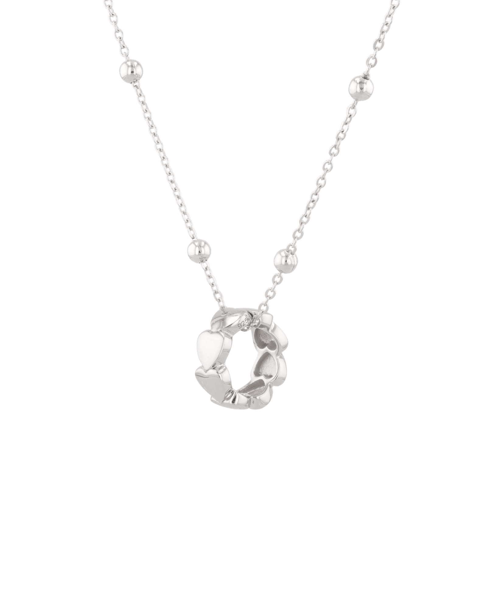 Sweetheart Silver Pendant by Lavana, polished heart motif charm - 1